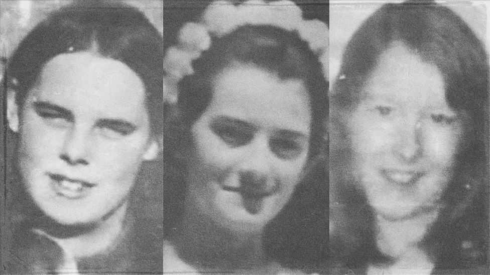 Geraldine Hughes, Sandra Newton y Pauline Floyd, todas de 16 años, habían estado celebrando durante la noche cuando fueron asesinadas camino a casa.  BBC