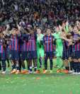 El FC Barcelona celebró su título de liga.