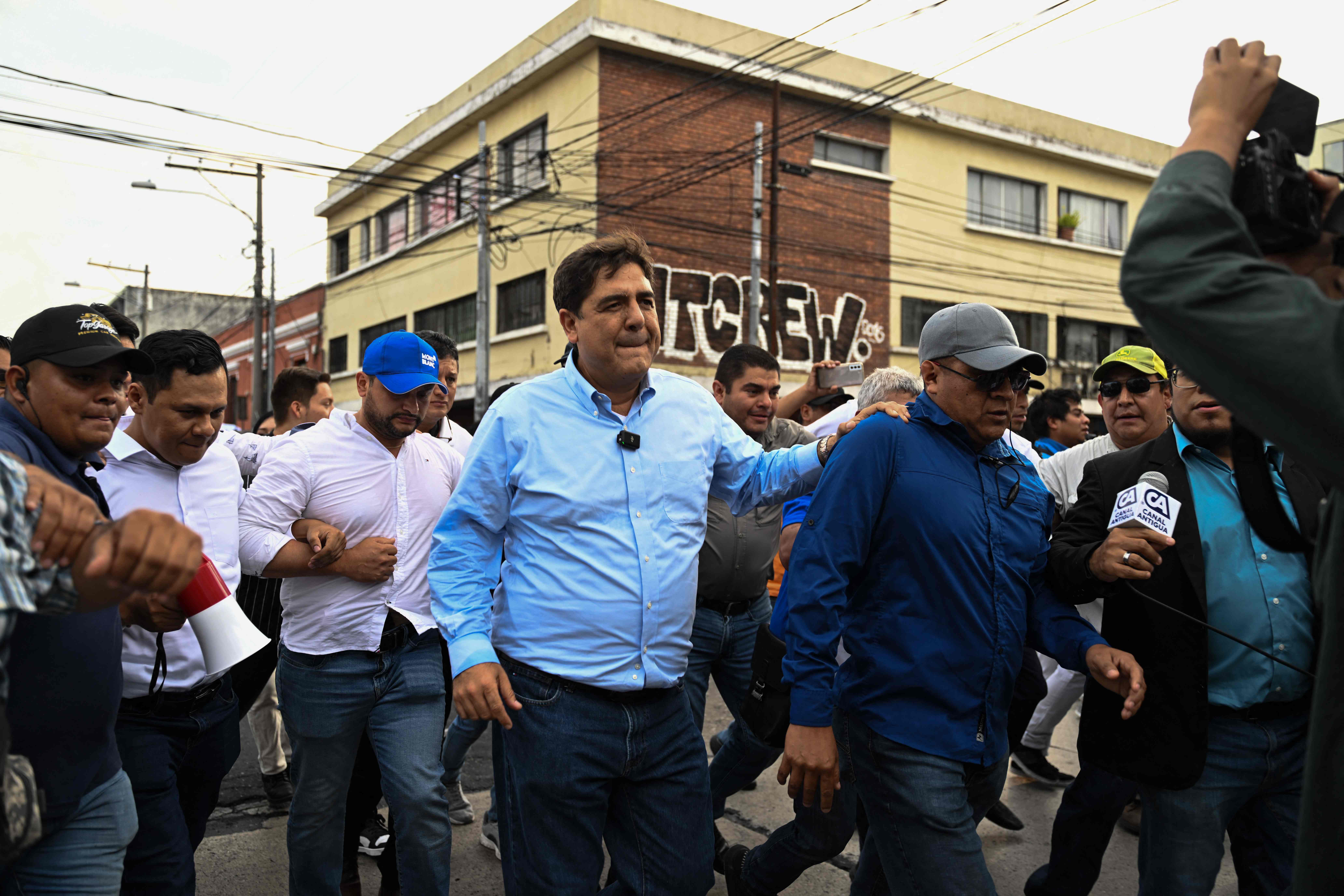 Carlos Pineda, candidato presidencial de Guatemala por el partido Prosperidad Ciudadana. (Foto Prensa Libre: AFP)