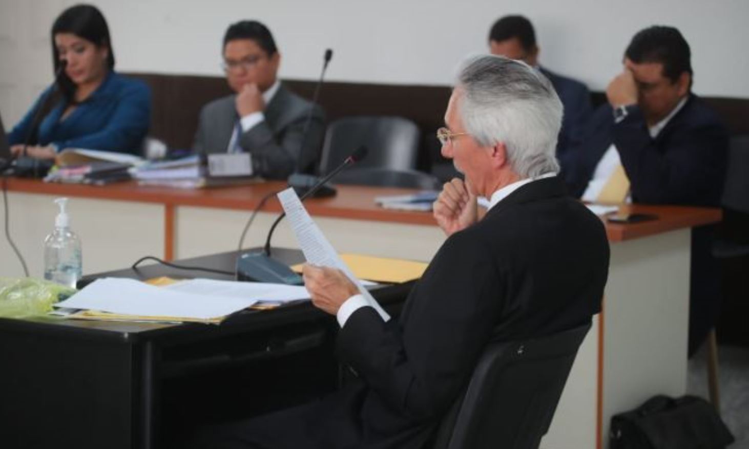 Jose Rubén Zamora declara en el juicio en su contra este miércoles 3 de mayo 2023. (Foto Prensa Libre: Carlos Hernández) 