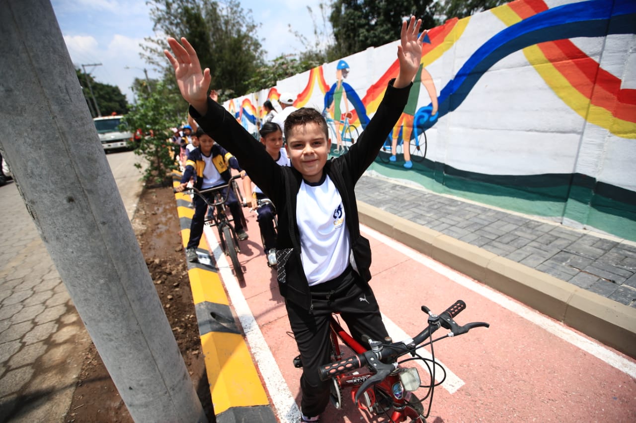 Fotos: Así fue la inauguración de la nueva BiciRuta 502 en Jocotenango, Antigua Guatemala'
