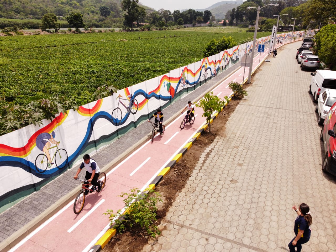 Fotos: Así fue la inauguración de la nueva BiciRuta 502 en Jocotenango, Antigua Guatemala'