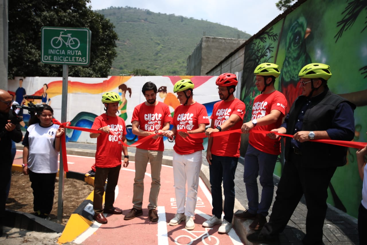 Fotos: Así fue la inauguración de la nueva BiciRuta 502 en Jocotenango, Antigua Guatemala'