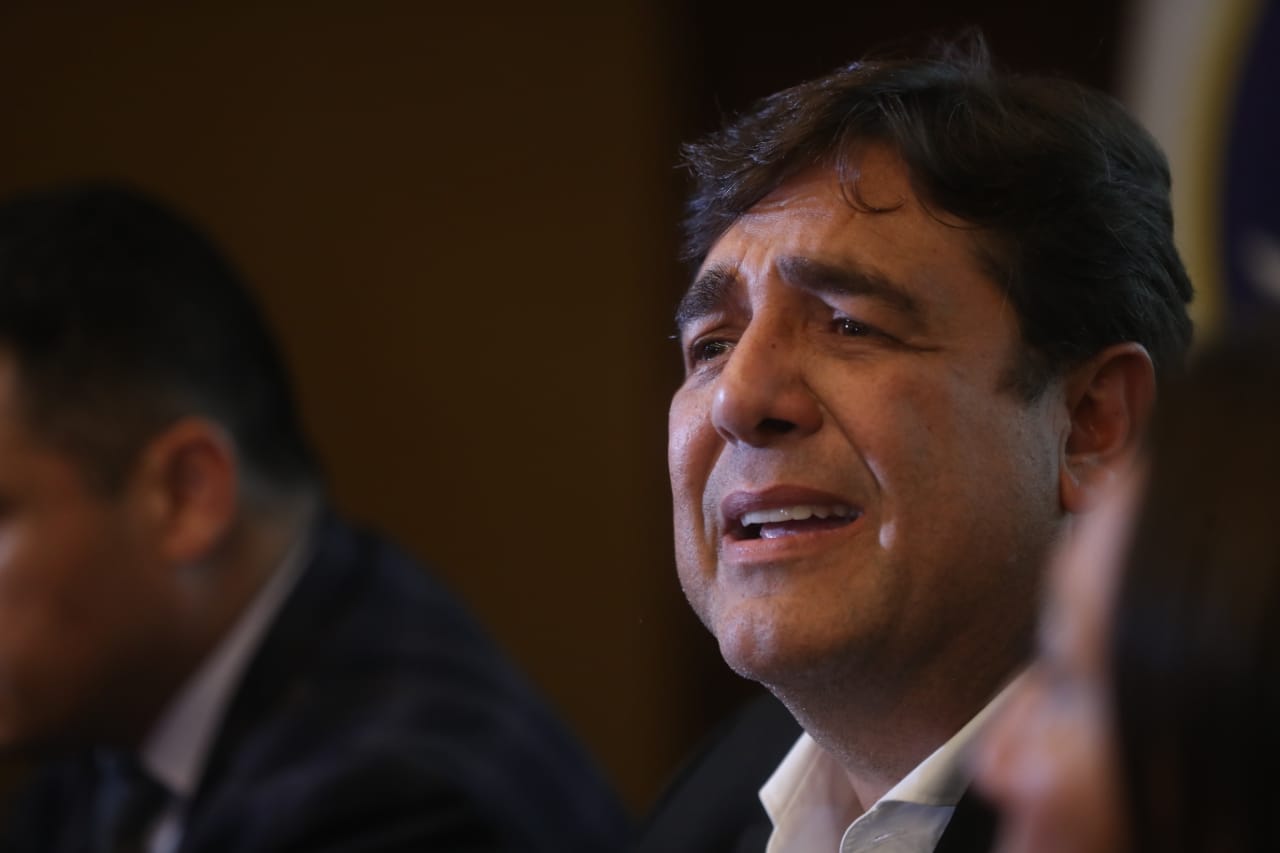 Carlos Pineda, candidato a la Presidencia por Prosperidad Ciudadana. (Foto Prensa Libre: Juan Diego González)