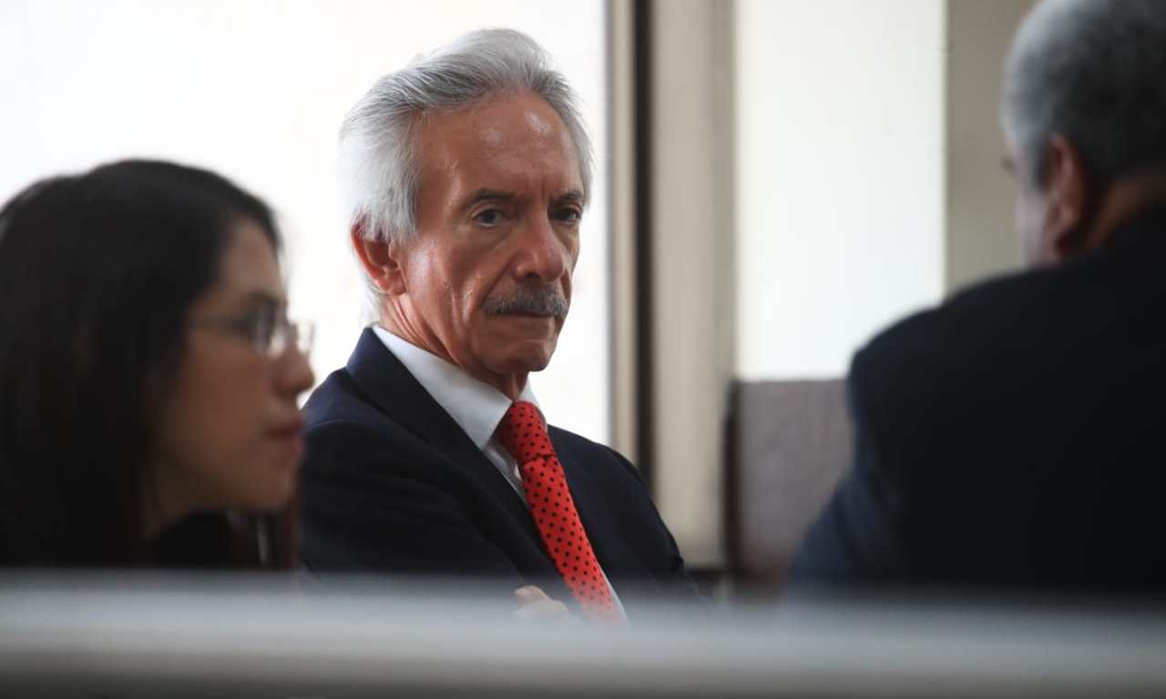 Jose Rubén Zamora, presidente de elPeriódico en el juicio que se le sigue por lavado de dinero. (Foto Prensa Libre: Carlos Hernández)