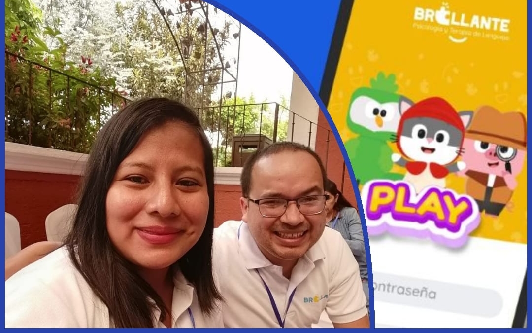 Estela Chum y Johny Pérez creadores de Brillante, una aplicación premiada a nivel de América Latina.  (Foto Prensa LIbre: cortesía Brillante)