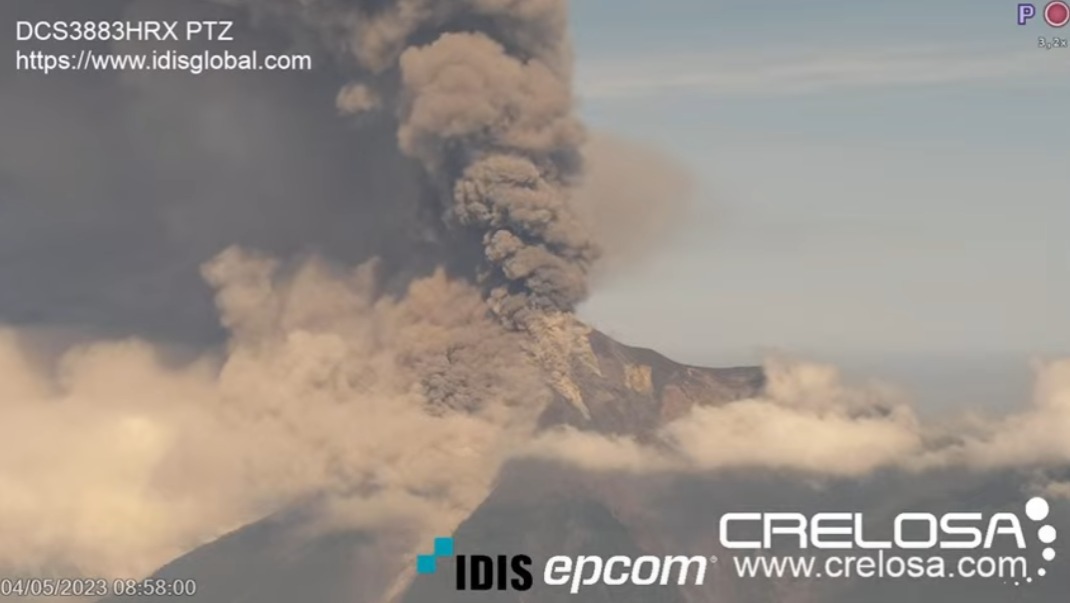 volcan de fuego erupcion 4 de mayo 2023