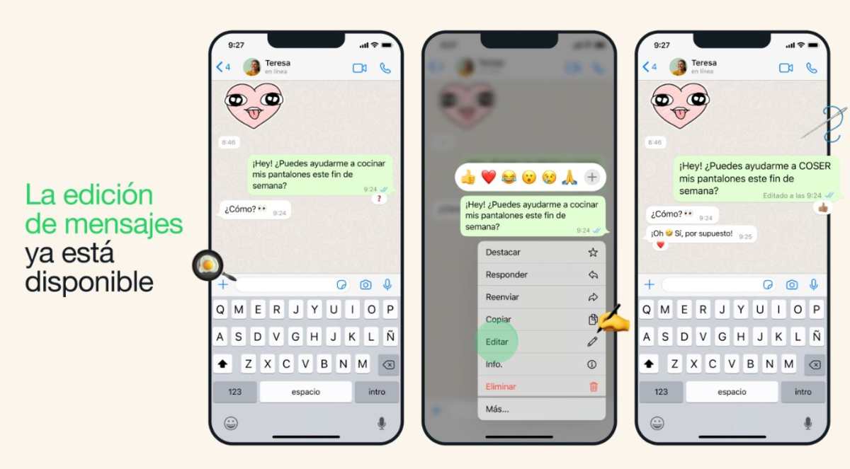 WhatsApp ya permite editar mensajes: La app da límite de 15 minutos para modificar textos