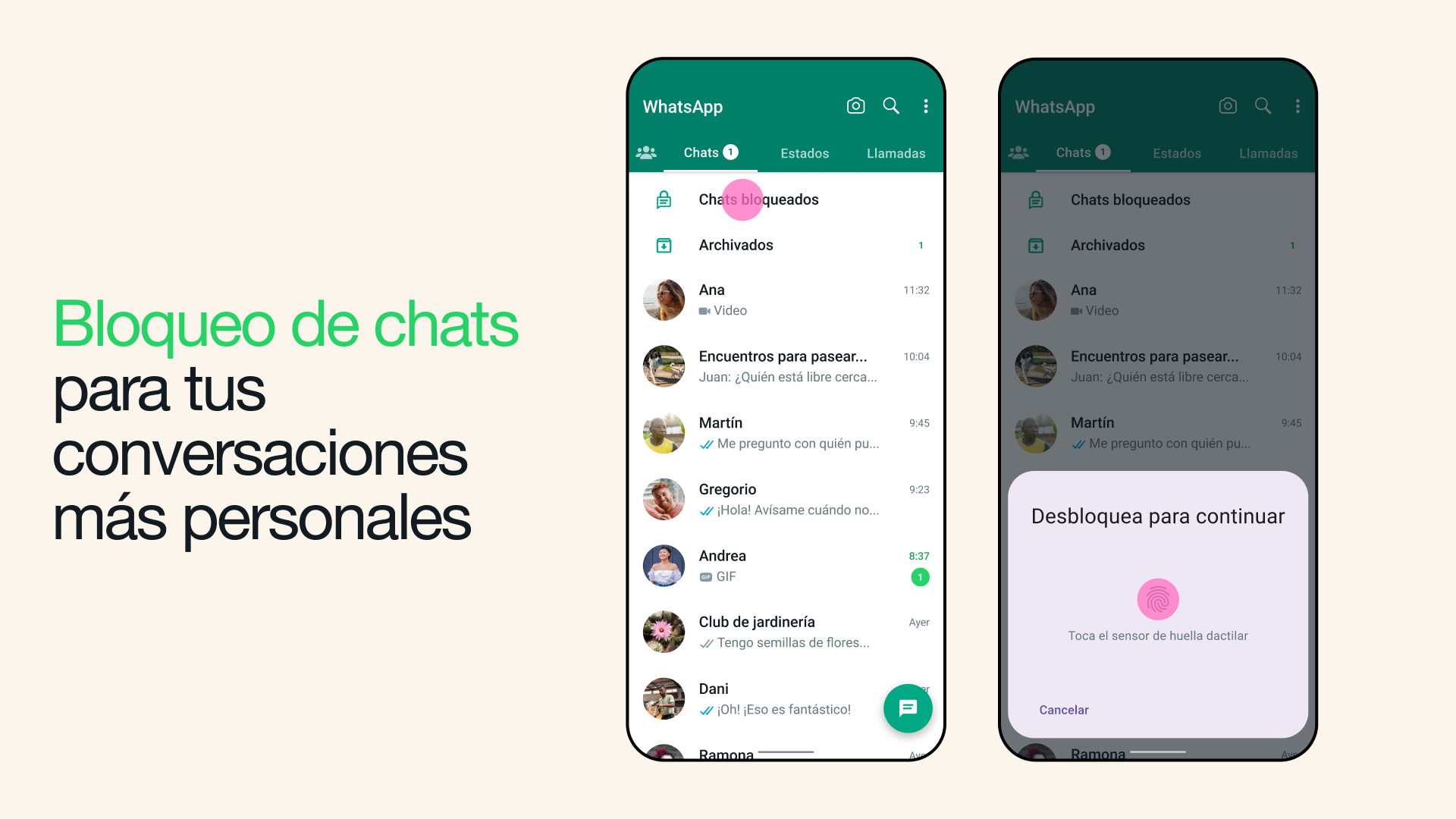 WhatsApp habilita función para proteger conversaciones