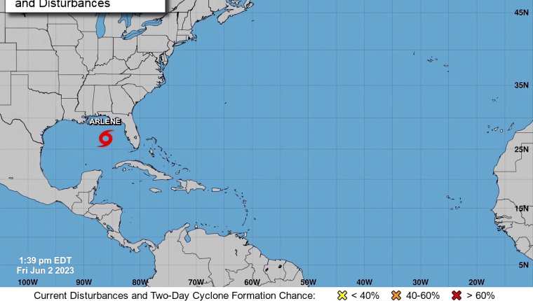 Arlene, la tormenta tropical del Golfo de México