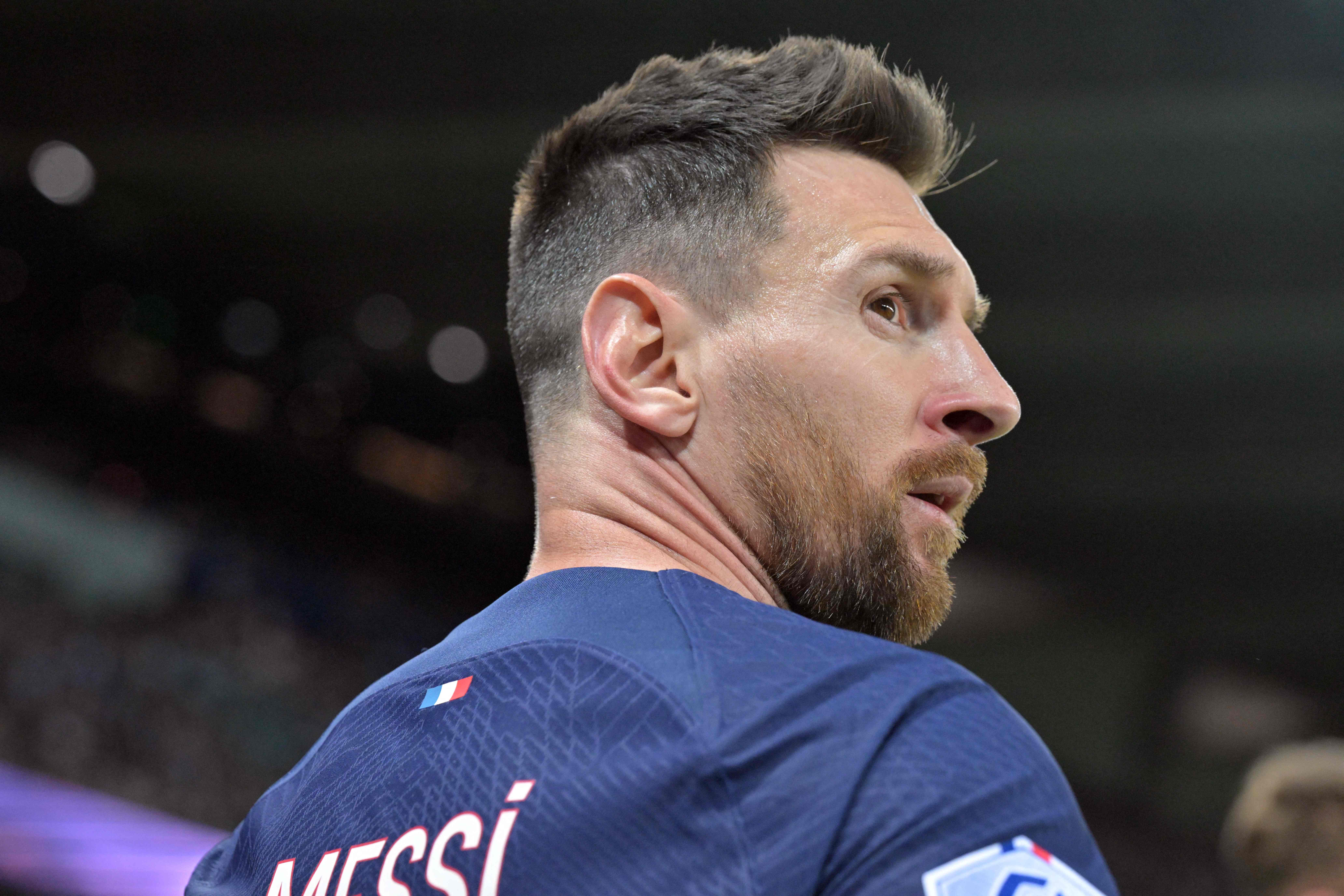 El jugador del Paris Saint-Germain, Lionel Messi en un juego reciente. (AFP)