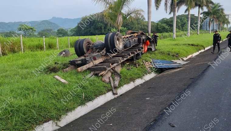 Accidente en autopista Palín-Escuintla