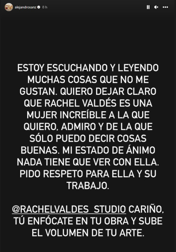 Comunicado Sanz sobre Rachel Valdés