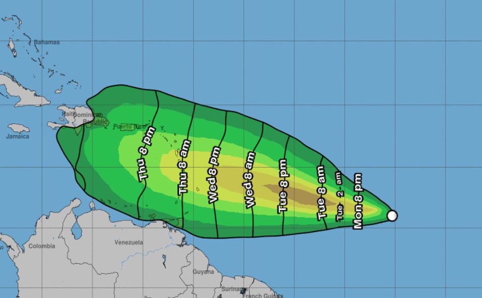 DEPRESIÓN TROPICAL TRES. MAPA