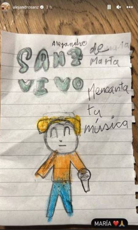 La especial carta que envió una niña a Alejandro Sanz luego de un concierto del español