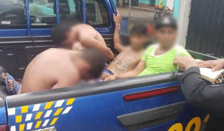 Pandilleros salvadoreños capturados por la PNC