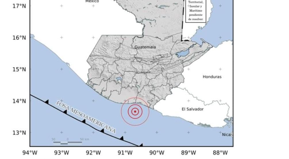 Temblor de magnitud 5.1 fue sensible en varios departamentos de Guatemala