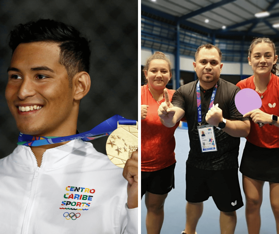 Guatemala celebró dos medallas de oro en natación y tenis de mesa