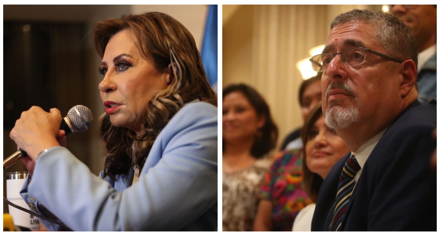 Sandra Torres y Bernardo Arévalo irían a segunda vuelta el 20 de agosto próximo. (Foto Prensa Libre: Esbin García y Carlos Hernández Ovalle)