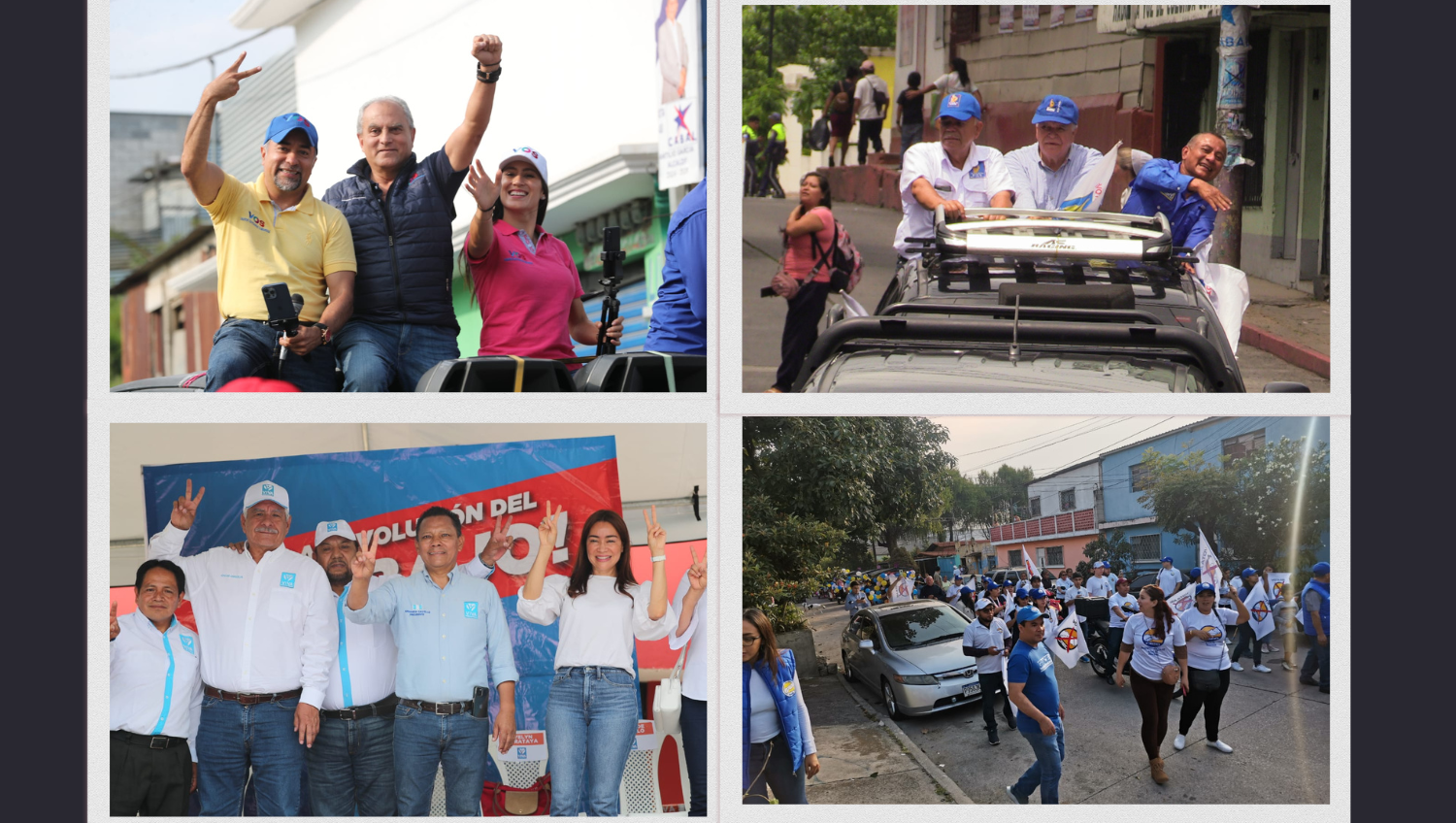 Los candidatos a la presidencias visitaron distintos lugares este fin de semana. (Fotos Prensa Libre: E. Vargas, E. Ávila y M. Toc) 