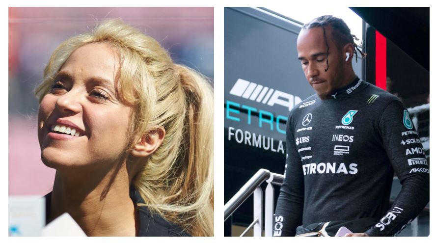 Shakira y Lewis Hamilton