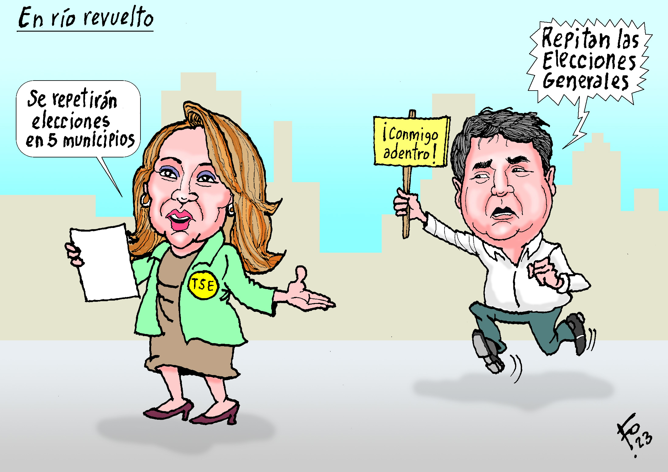 Personajes: Irma Palencia y Carlos Pineda.