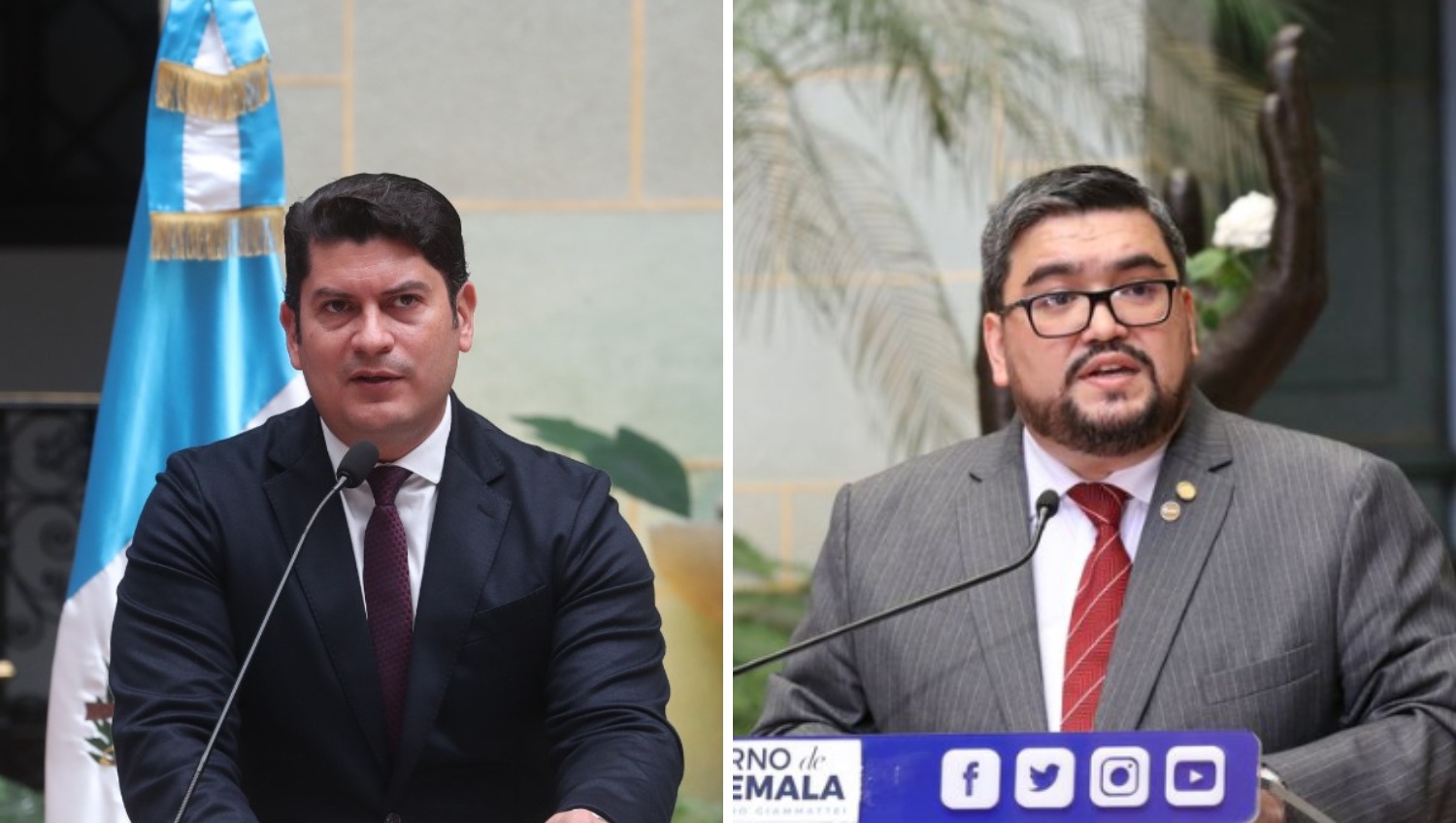 Los ministros de Economía, Janio Moacyr Rosales, y el de Energía y Minas, Alberto Pimentel Mata, renunciaron hoy al frente de sus cargos. (Foto Prensa Libre: Hemeroteca PL) 