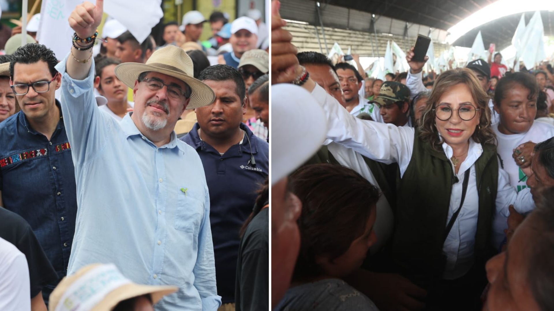 La jornada de campaña electoral de los candidatos presidenciables, en imágenes. (Foto Prensa Libre: Elmer Vargas/Erick Ávila)