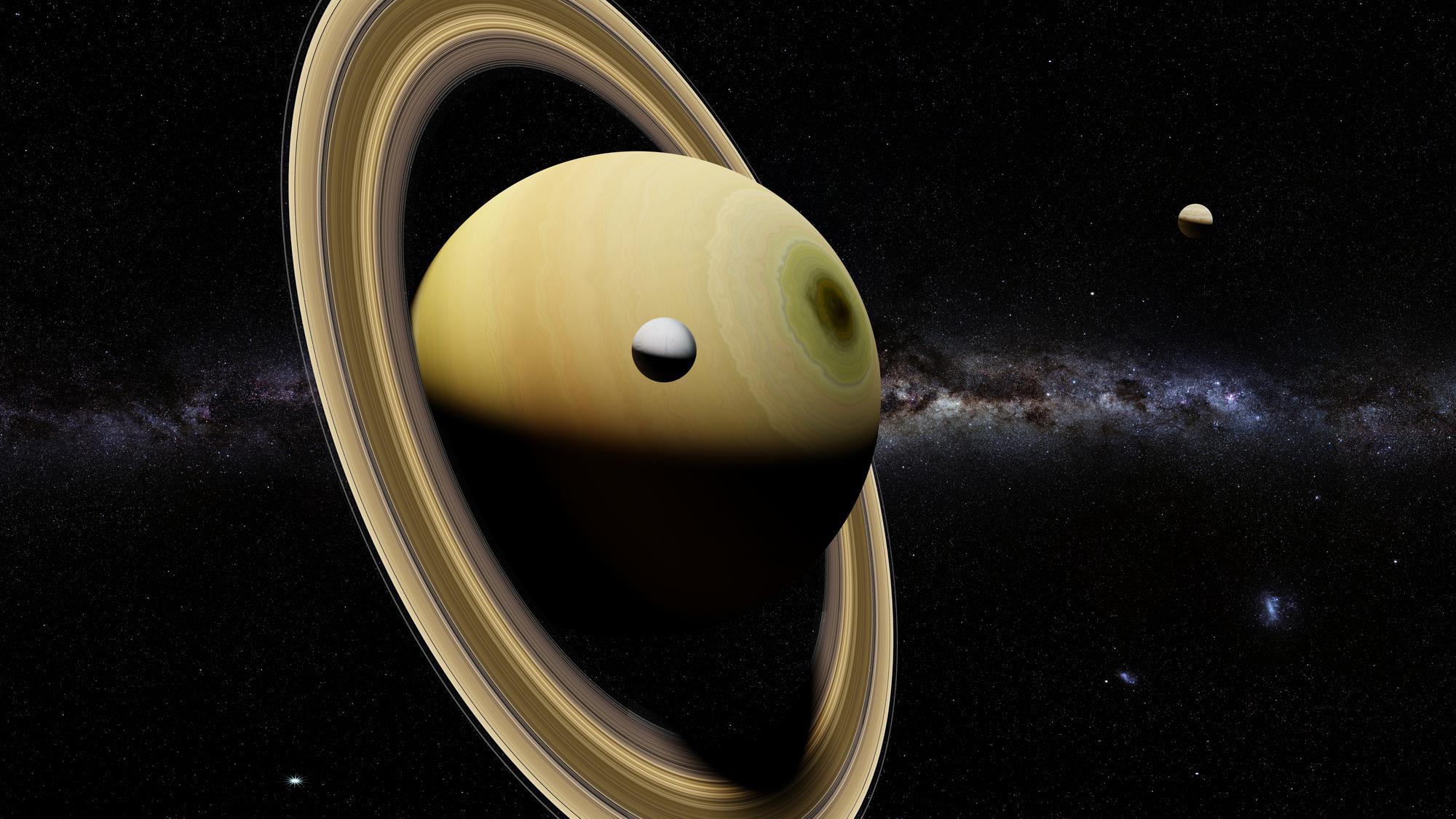Los astrónomos han estado observando a Saturno y sus satélites durante más de tres siglos y medio. (GETTY IMAGES)