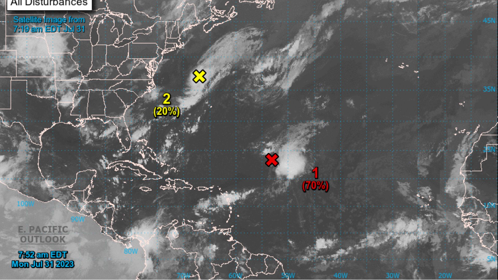 depresion tropical atlantico 31 de julio 2023