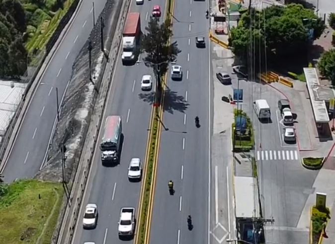 La PMT hará desvíos viales entre km 4 y 4.5 de la ruta al Atlántico por trabajos de mantenimiento que durarán 40 días. (Foto Prensa Libre: Municipalidad de Guatemala)