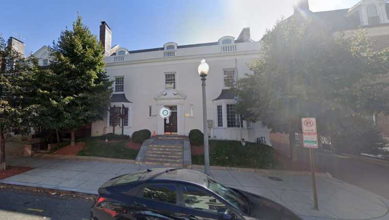 Sede de la embajada de Guatemala en Washington DC. (Foto Prensa Libre: Google Maps) 