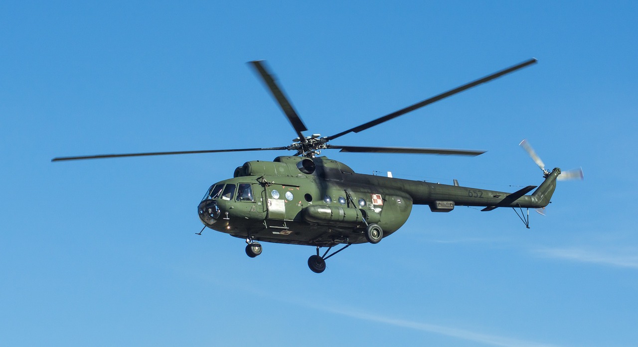 Foto ilustrativa de un helicpótero MI-8 similar al que se accidentó en Rusia. (Foto Prensa Libre: Pixabay)