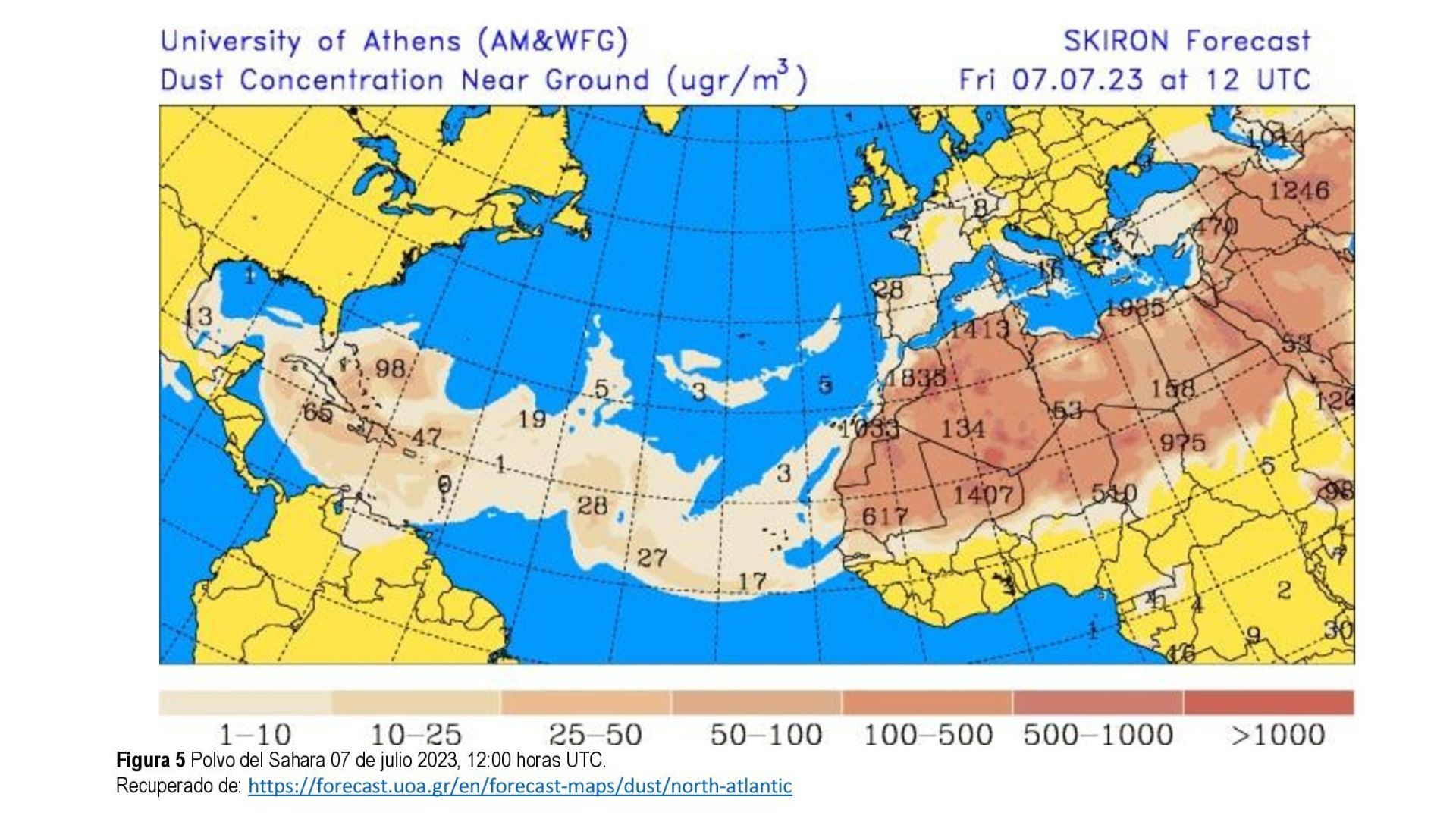 polvo sahara guatemala julio 2023