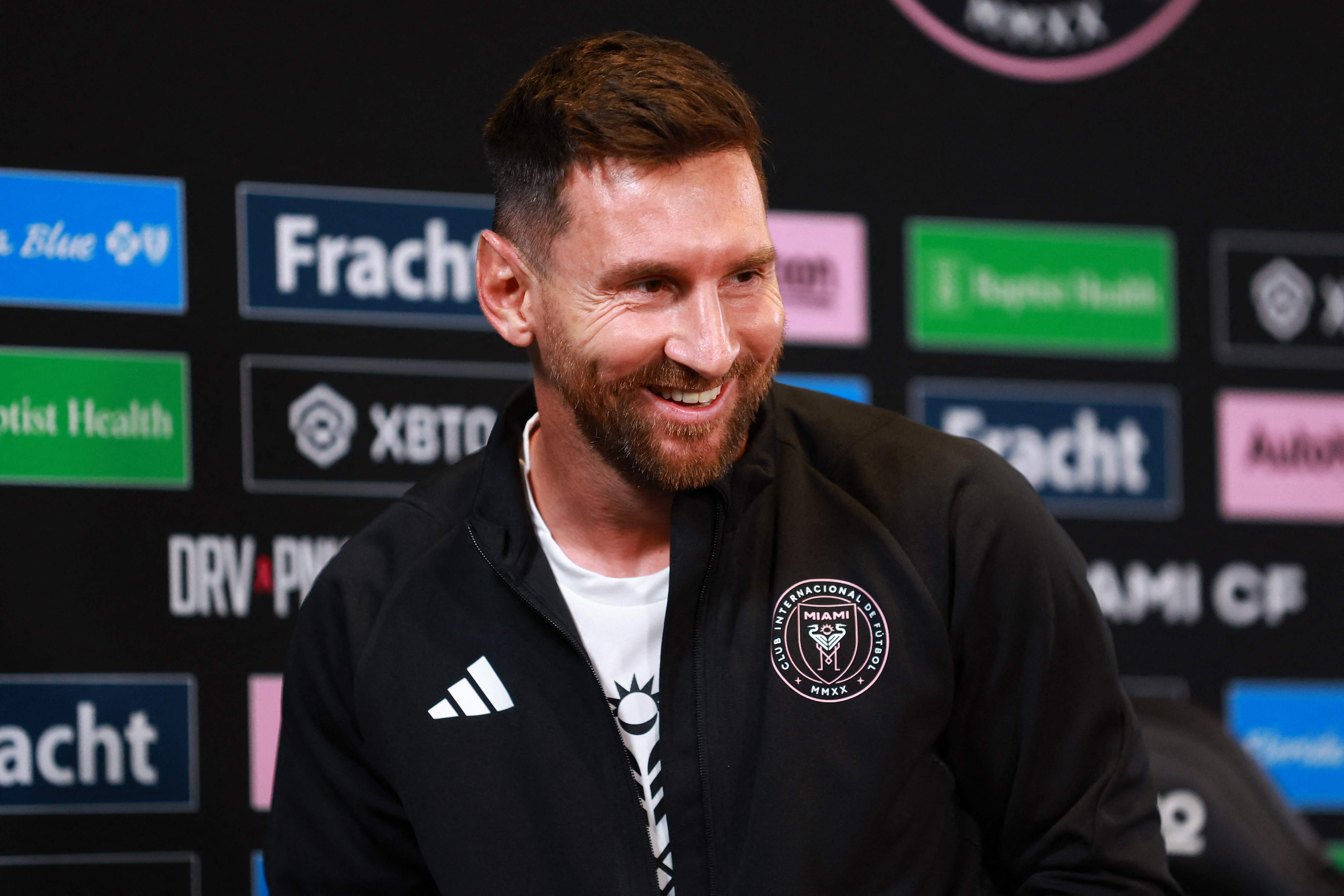 Lionel Messi en conferencia de prensa.
