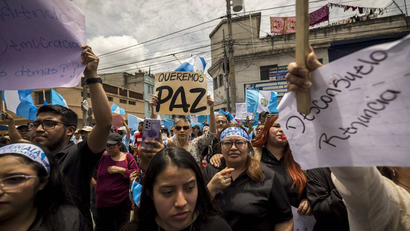 La sede del Ministerio Público ha sido el punto de concentración de manifestaciones como el pasado 25 de agosto de 2023. (Foto Prensa Libre: EFE)