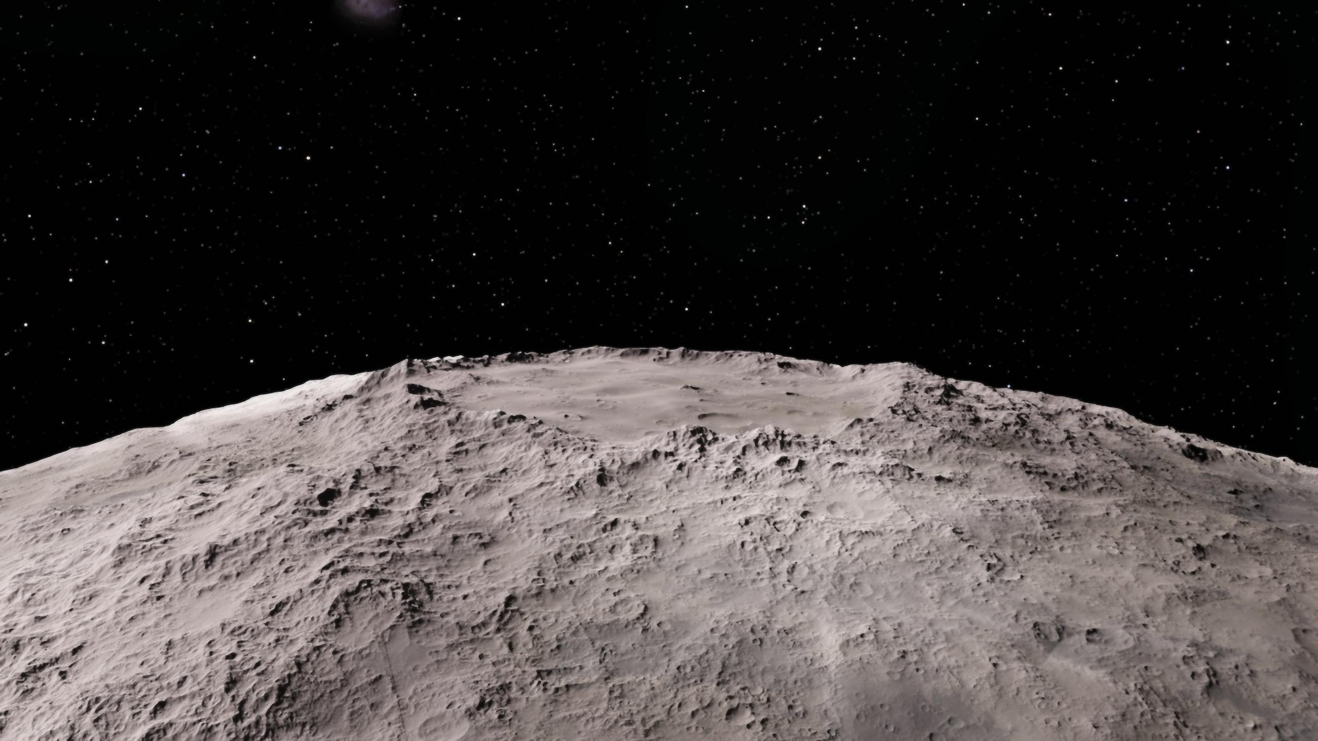El polo sur de la Luna tiene uno de los cráteres más antiguos del Sistema Solar.
