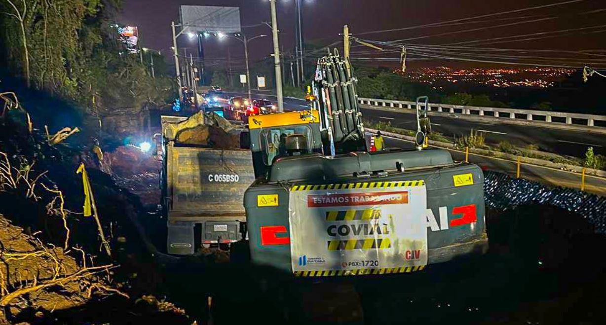 Covial explica cómo serán las fases de los trabajos por deslizamiento de suelo en el km 11.5 de la ruta a El Salvador