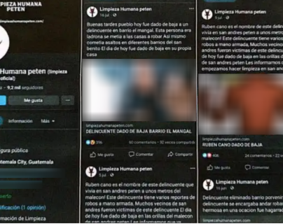 Limpieza Humana Petén: PNC busca a presunto grupo de sicarios que se ha adjudicado crímenes en el país y los publica en Facebook