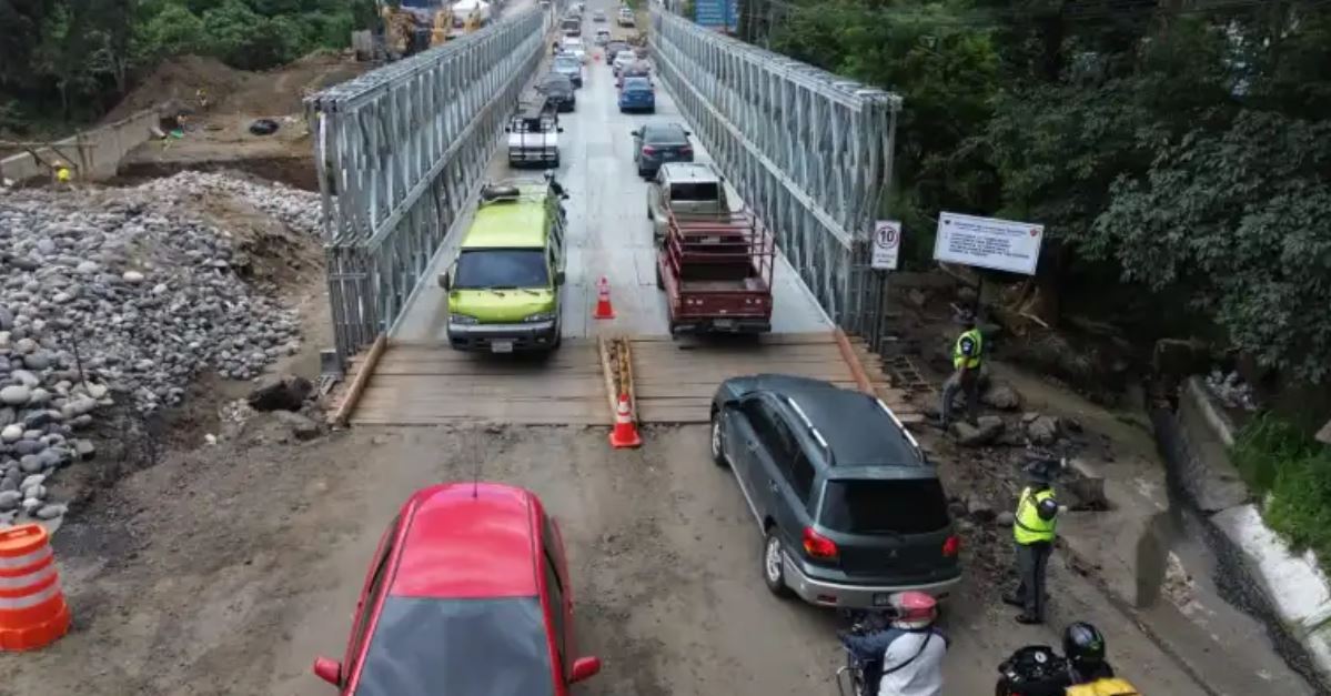 Hundimiento Villa Nueva puente transporte de carga propuestas