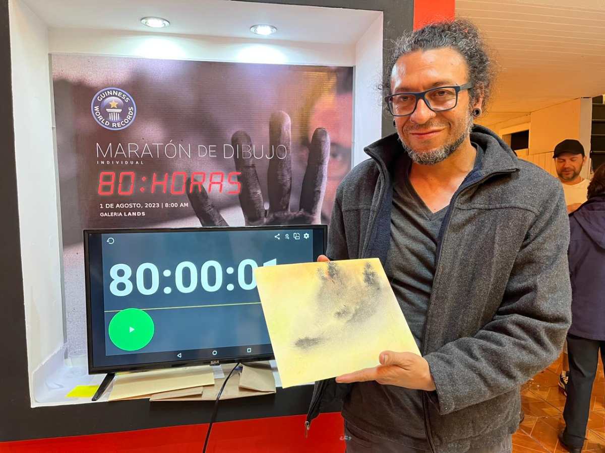 Dibujando 80 horas sin parar: El artista quetzalteco José Molina impone un récord Guinness