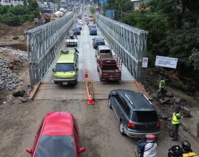 Puente temporal en Villa Nueva: PMT multará a conductores que lleven carga inadecuada y peligrosa al transitar sobre la estructura