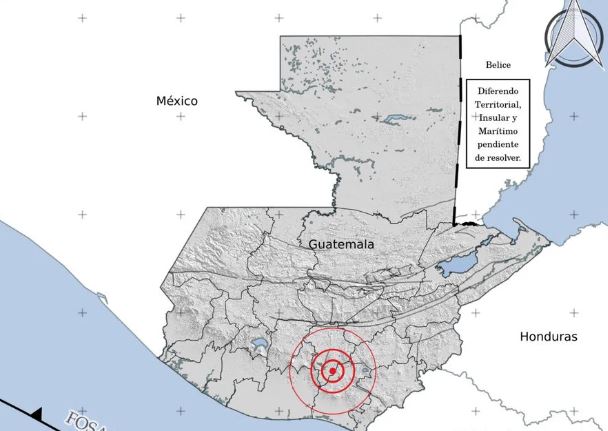 Reportan un temblor de 3.6 grados, con epicentro en el departamento de Guatemala y sensible en Santa Rosa y Sacatepéquez