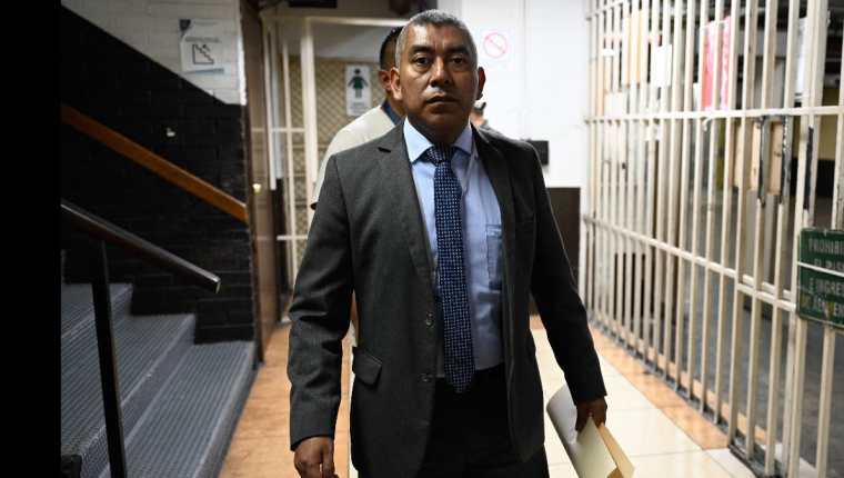 Rafael Curruchice, jefe de la Feci, en los tribunales de justicia de Guatemala el 17 de agosto de 2023. (Foto Prensa Libre: AFP)