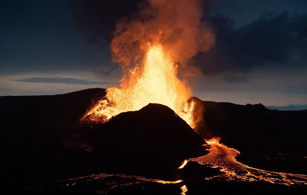 El volcán Fagradalsfjall, en la península de Reykjanes, Islandia.
