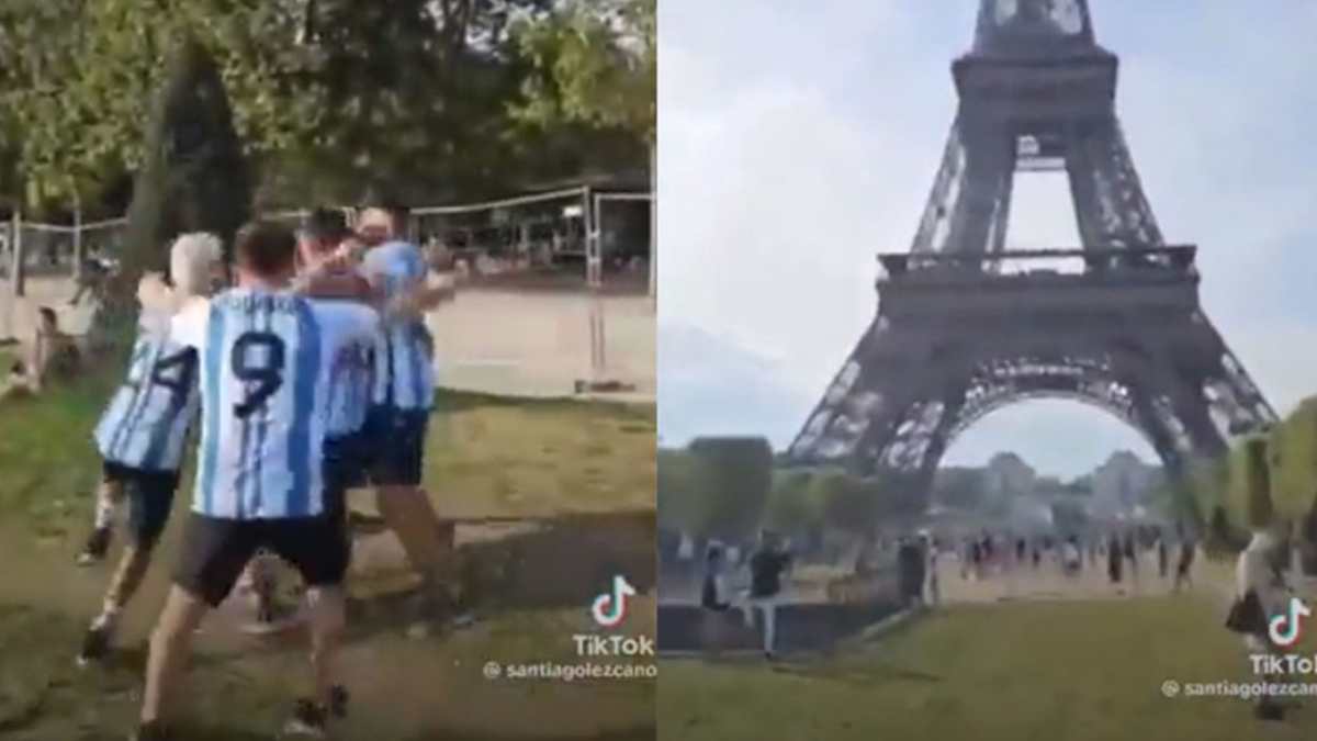 Celebra el grupo de argentinos en Francia