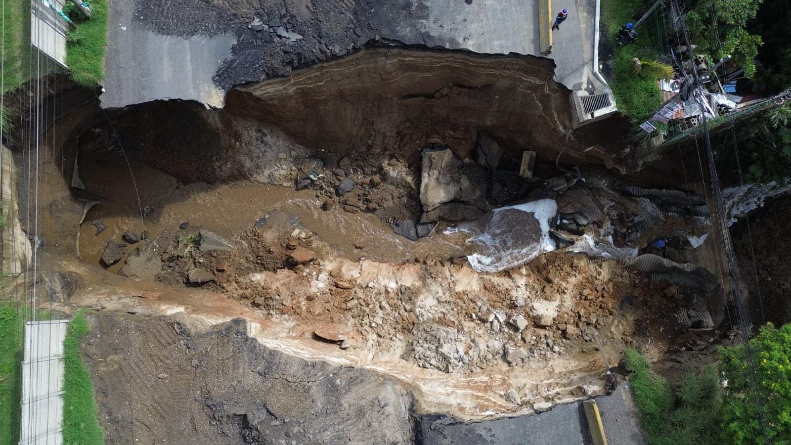 Hundimiento en Villa Nueva: Videos tomados con drones muestran cómo ...