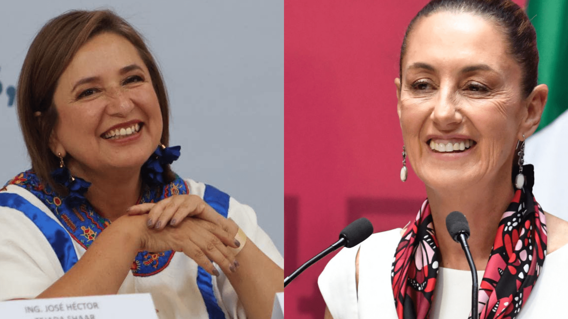 Gálvez y Sheinbaum, dos mujeres de miradas opuestas que competirán por la presidencia de México. 