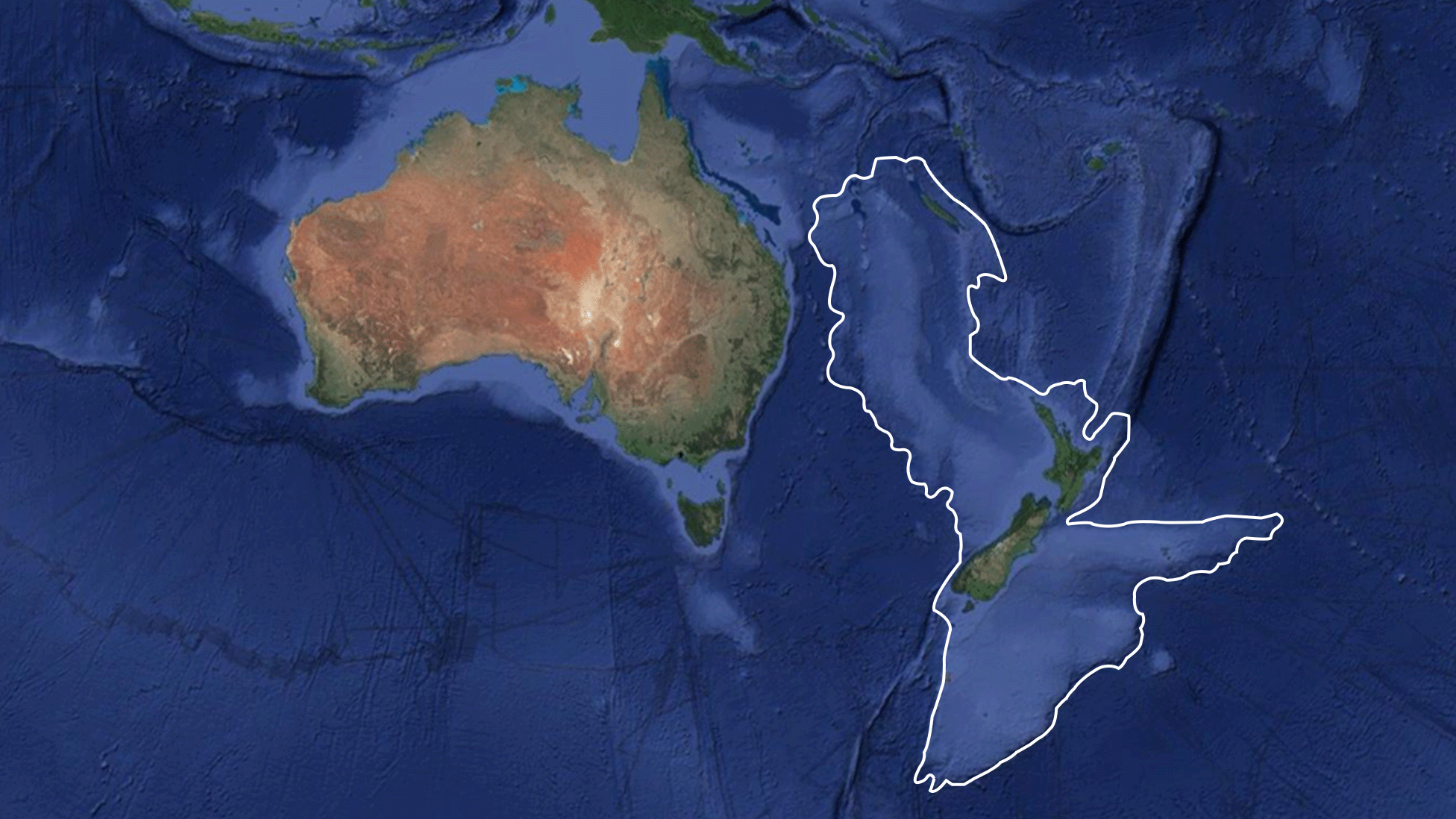 Zelandia tiene una superficie de unos 5 millones de km2.