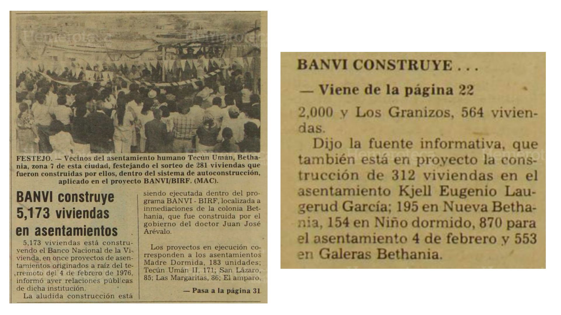 Banvi - Asentamiento colonia Kjell Laugered García,